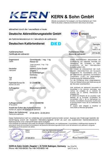 CERTIFICADO CALIBRACION FABRICA TEMPERATURA 964-305